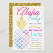 Baby shower Uitnodiging (Voorkant / Achterkant)