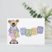 Baby shower Uitnodiging (Staand voorkant)