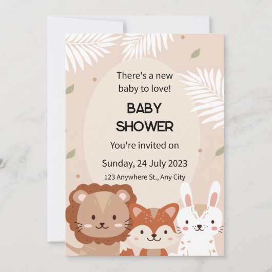 Baby shower Uitnodiging (Voorkant)