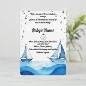 Baby shower Uitnodiging (Staand voorkant)