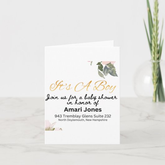 Baby shower Uitnodiging (Voorkant)