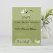 baby shower Uitnodiging (Staand voorkant)