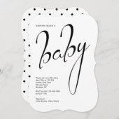 Baby shower Uitnodiging (Voorkant / Achterkant)