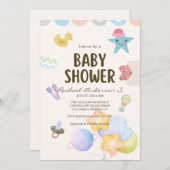 Baby shower Uitnodiging (Voorkant / Achterkant)