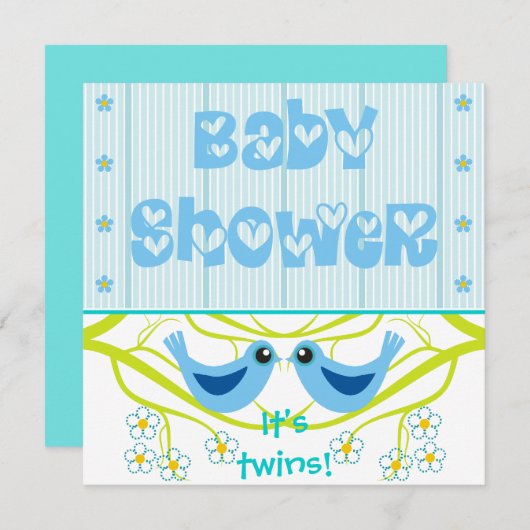 Baby shower-uitnodiging-aankondiging kaart (Voorkant / Achterkant)