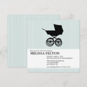 baby shower Uitnodiging Baby Buggy (Voorkant / Achterkant)