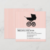 baby shower Uitnodiging Baby Buggy (Voorkant / Achterkant)