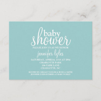 baby shower Uitnodiging - Baby shower - blauw