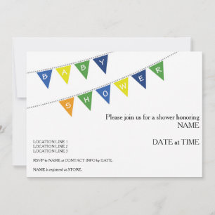 Baby shower Uitnodiging - Banner