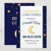 Baby shower Uitnodiging Boho Verblijf Wilde Moon K (Voorkant / Achterkant)