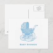 Baby shower Uitnodiging Briefkaart (Voorkant / Achterkant)