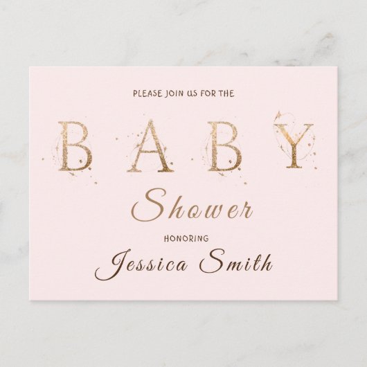 baby shower-uitnodiging briefkaart (Voorkant)