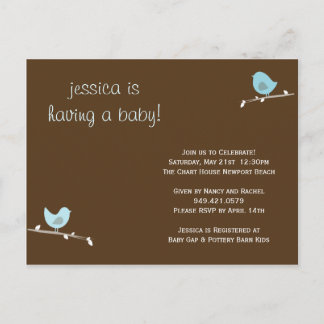 Baby shower Uitnodiging Briefkaart