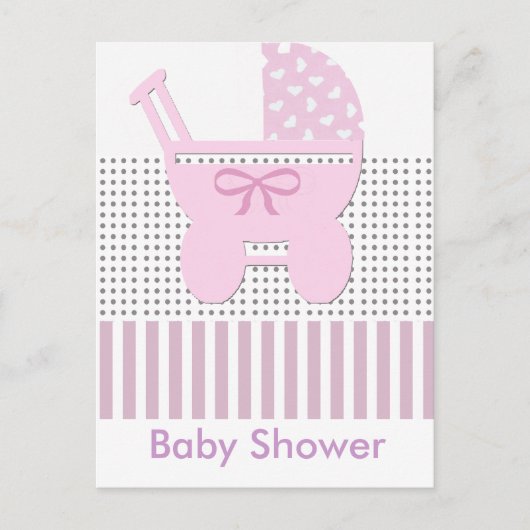 Baby shower uitnodiging briefkaart (Voorkant)