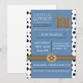 Baby shower uitnodiging Cowboy Boots (Voorkant / Achterkant)