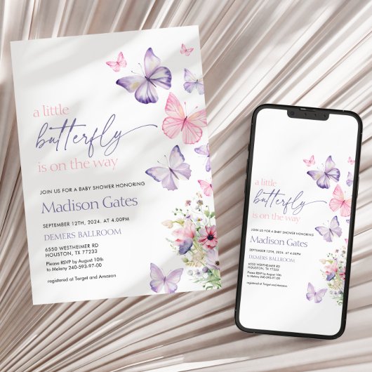 Baby shower uitnodiging Digitaal of Gedrukt