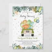 Baby shower Uitnodiging Dinosaur Shower (Voorkant)