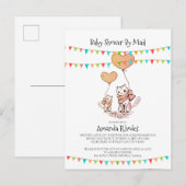 Baby shower Uitnodiging e-mail mama Baby Katten Wh (Voorkant / Achterkant)