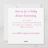 Baby shower-uitnodiging feestdagenkaart (Achterkant)