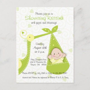 Baby shower Uitnodiging Geslacht Onbekend met Stor Briefkaart