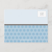 BABY SHOWER UITNODIGING: het is een jongen uil 7 Uitnodiging Briefkaart (Achterkant)