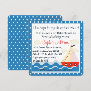 Baby shower Uitnodiging/Invitación para Baby showe Kaart