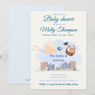 Baby shower-uitnodiging kaart
