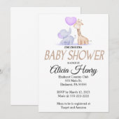 Baby shower-uitnodiging kaart (Voorkant / Achterkant)