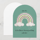 Baby shower-uitnodiging kaart (Voorkant / Achterkant)