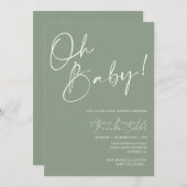 baby shower-uitnodiging kaart (Voorkant / Achterkant)