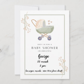 baby shower-uitnodiging kaart