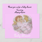 baby shower-uitnodiging kaart (Voorkant / Achterkant)