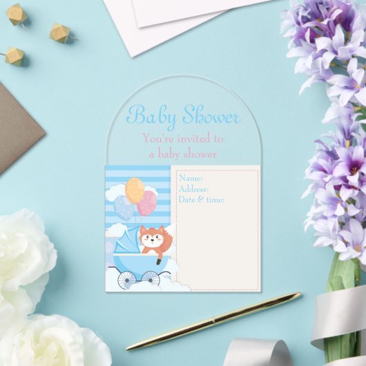 Baby shower Uitnodiging Kaart 9 Acryl Uitnodigingen (Insitu (Huwelijk))