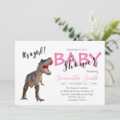 Baby shower-uitnodiging, meisjesuitnodiging aankondiging (Staand voorkant)