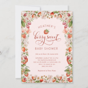 Baby Shower Uitnodiging met Bessen