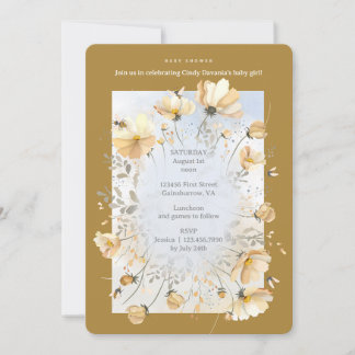 Baby Shower Uitnodiging met Bijenweide