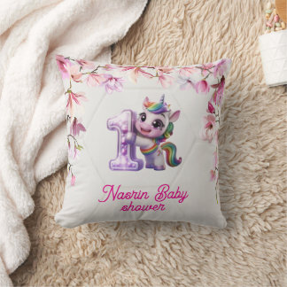 Baby Shower Uitnodiging met Eenhoorn Kussen