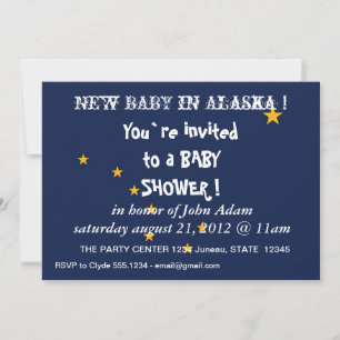 Baby shower Uitnodiging met vlag van Alaska, U.S.A