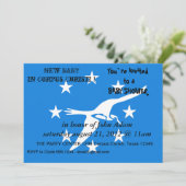 Baby shower Uitnodiging met vlag van Corpus Christ (Staand voorkant)