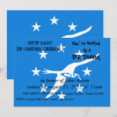 Baby shower Uitnodiging met vlag van Corpus Christ (Voorkant / Achterkant)