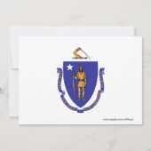 Baby shower Uitnodiging met vlag van Massachusetts (Achterkant)