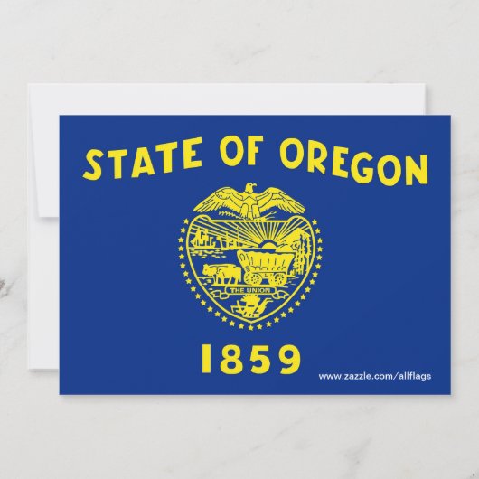 Baby shower Uitnodiging met vlag van Oregon (Achterkant)