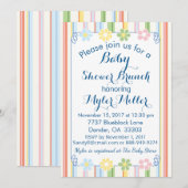 Baby shower Uitnodiging "Picknick Floral Invite 2" (Voorkant / Achterkant)