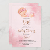 Baby shower Uitnodiging Sjabloon (Voorkant / Achterkant)