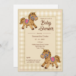 Baby shower Uitnodiging Speelgoed Horse