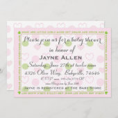 Baby shower Uitnodiging "Sugar and Spice" (Voorkant / Achterkant)