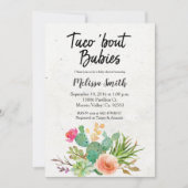 Baby shower Uitnodiging taco over baby's (Voorkant)