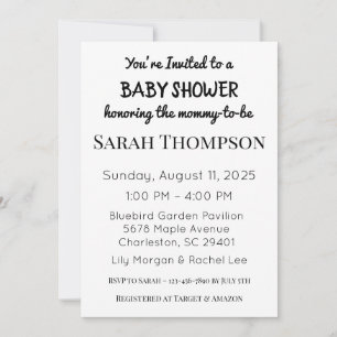 Baby shower Uitnodiging voor een jongen
