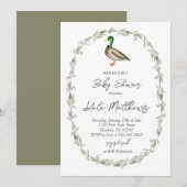 Baby shower-uitnodiging voor eenden kaart (Voorkant / Achterkant)