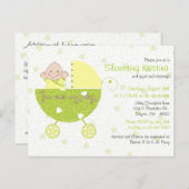 Baby shower Uitnodiging voor Gender Unknown Carria (Voorkant / Achterkant)